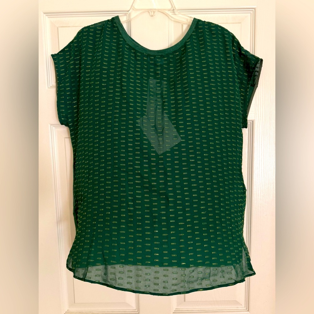 Diana Gallesi Beautiful green with gold accents
made in Italy 
size 12.  
NWT